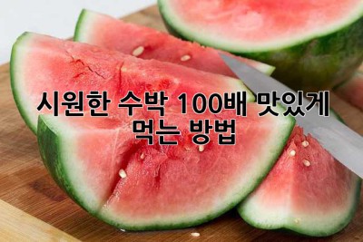 시원한 수박, 100배 맛있게 먹는 방법!🍉