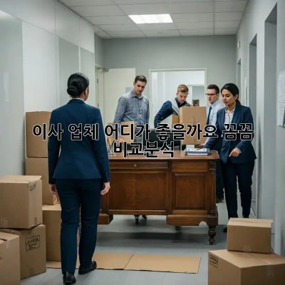 이사 업체, 어디가 좋을까요? 꼼꼼 비교분석!