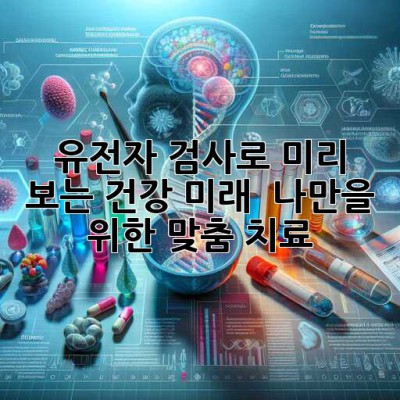 유전자 검사로 미리 보는 건강 미래 🧬 나만을 위한 맞춤 치료!
