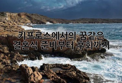 키프로스에서의 꿈같은 결혼식, 준비부터 후회까지!