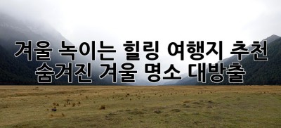 겨울❄️ 녹이는 힐링 여행지 추천 #숨겨진 겨울 명소 대방출