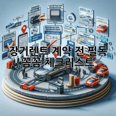 장기렌트 계약 전 필독! 꼼꼼 체크리스트 ✅