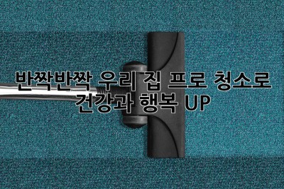 ✨반짝반짝✨ 우리 집, 프로 청소로 건강과 행복 UP! 🏡